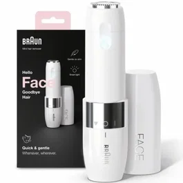 Braun Mini Depiladora Facial FS1000 para Mujer, Depilación Facial con Luz Smartlight, Portátil e Inalámbrica, Batería Recargable
